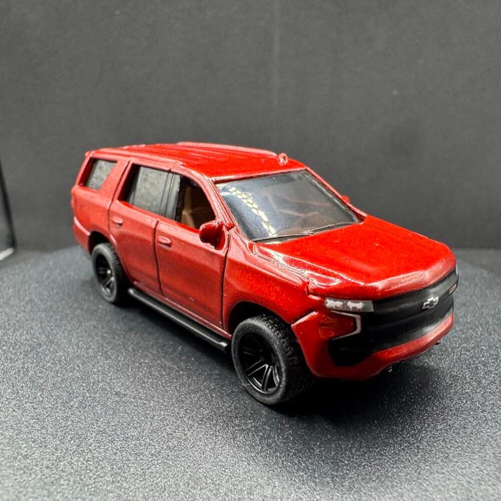 Matchbox red chevrolet tahoe custom